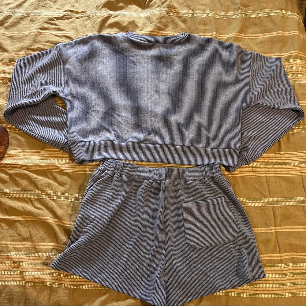 Pink Lily Ribbed Lounge Set - Picture 2 of 6